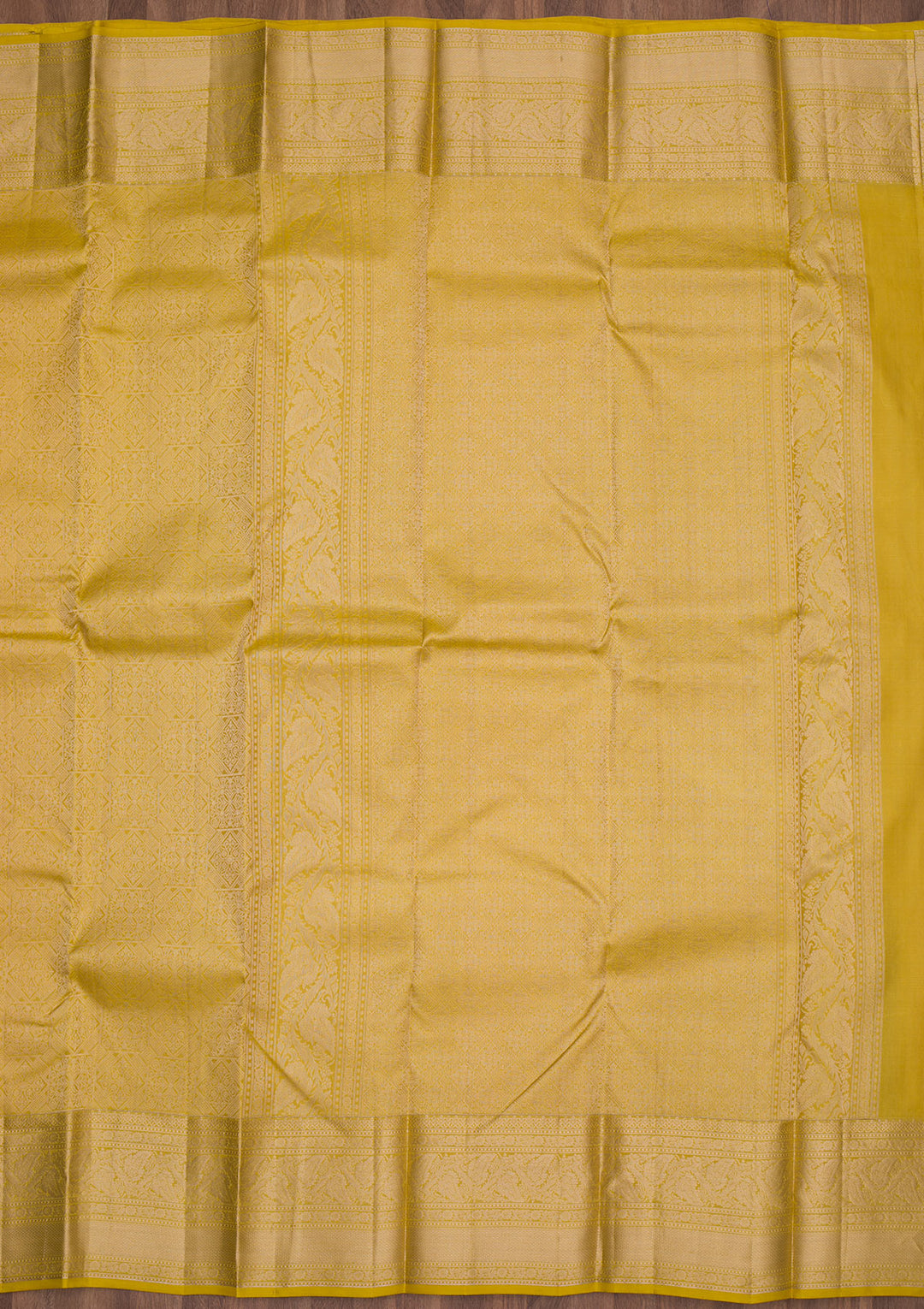Mustard Zariwork Pure Silk Saree