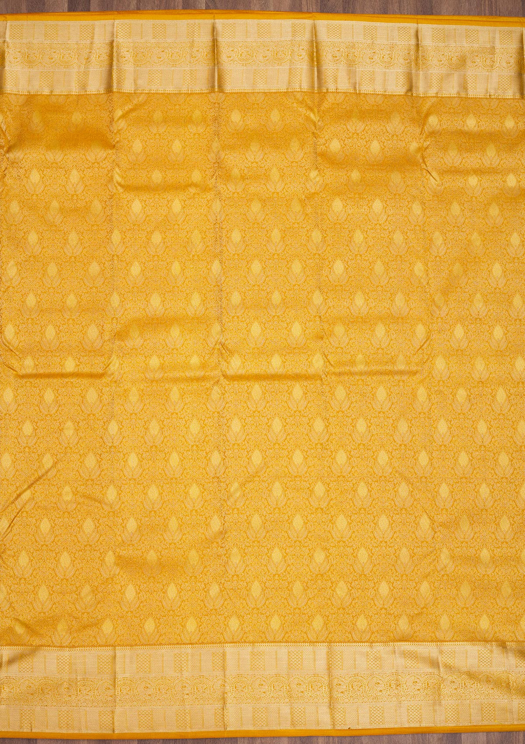Mustard Zariwork Pure Silk Saree