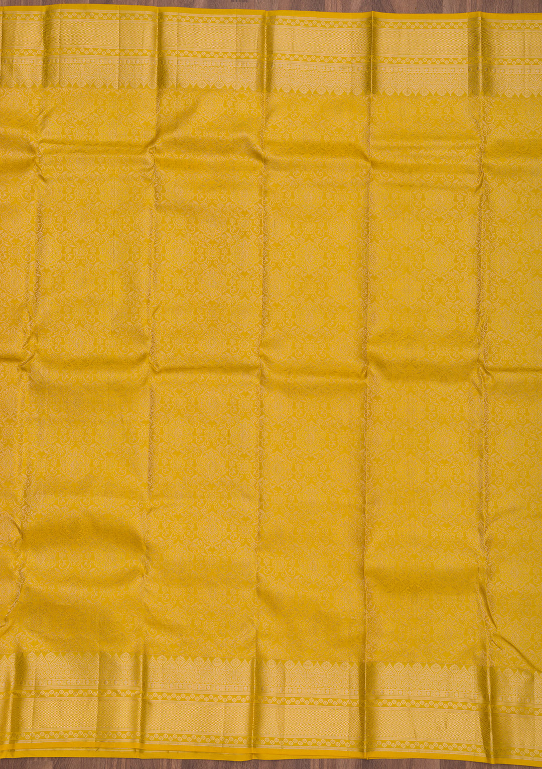 Mustard Zariwork Pure Silk Saree