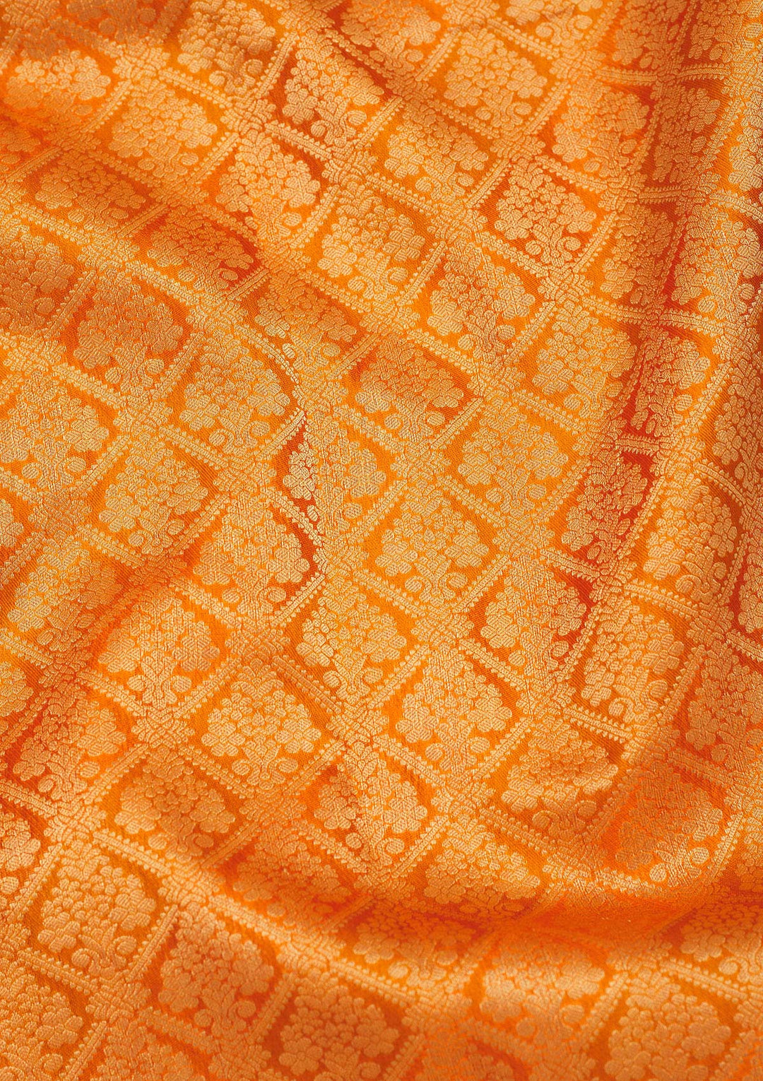 Orange Zariwork Pure Silk Saree