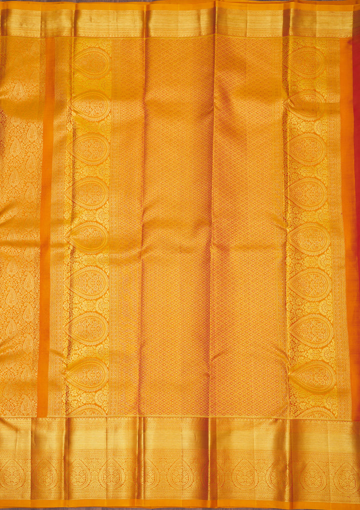 Mustard Zariwork Pure Silk Saree