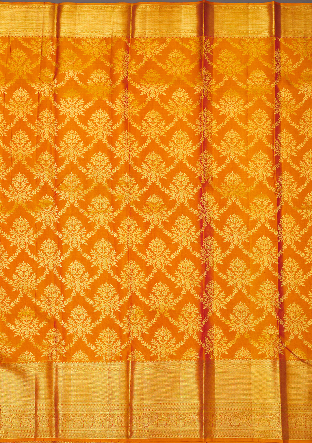 Mustard Zariwork Pure Silk Saree