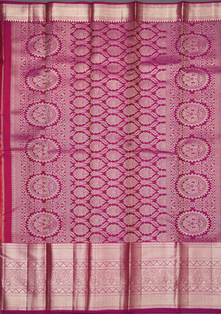 Mustard Zariwork Pure Silk Saree