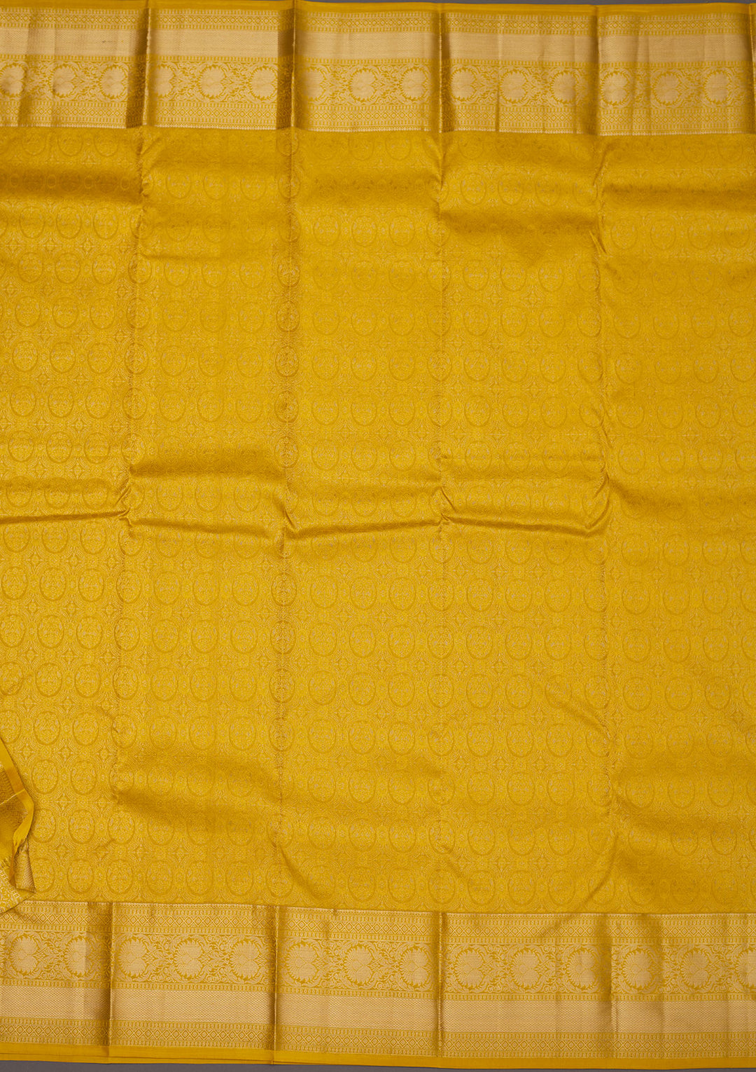 Mustard Zariwork Pure Silk Saree