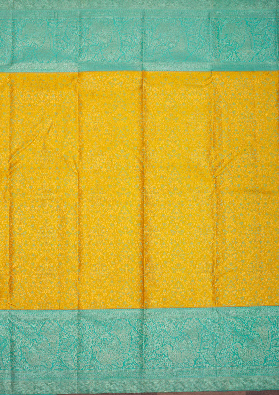 Mustard Zariwork Pure Silk Saree