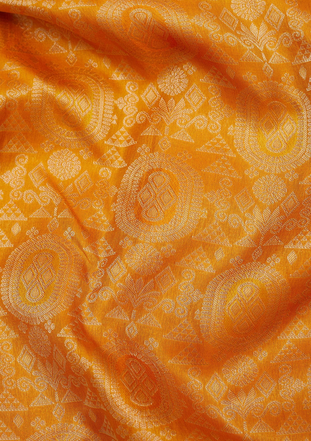 Mustard Zariwork Pure Silk Saree