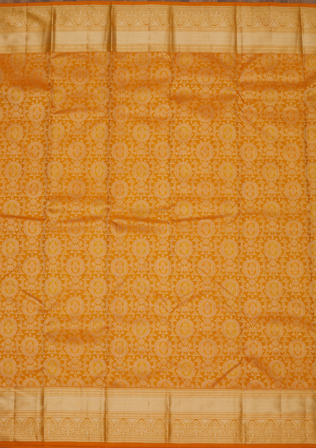 Mustard Zariwork Pure Silk Saree