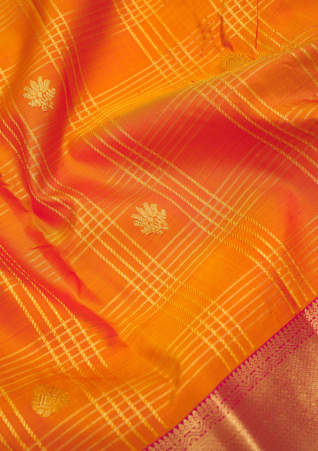 Mustard Zariwork Pure Silk Saree
