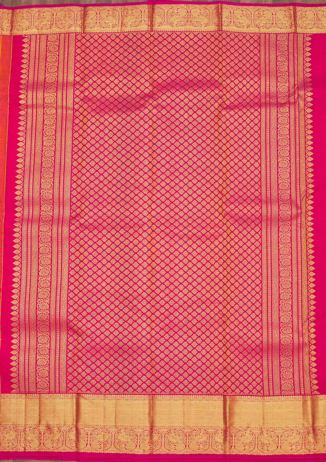 Mustard Zariwork Pure Silk Saree
