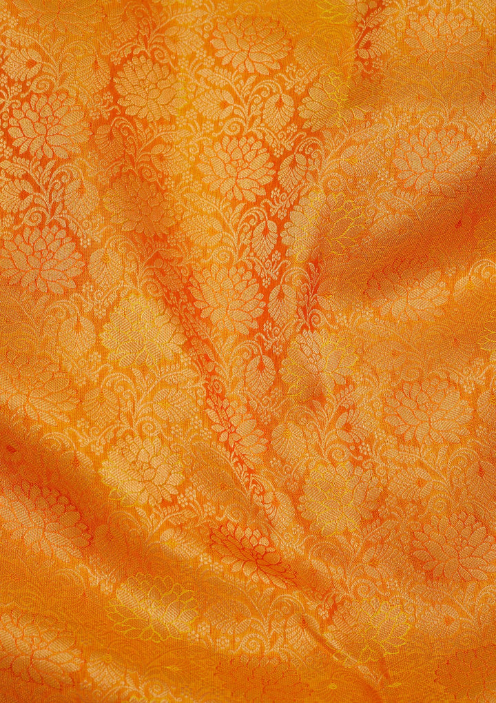 Mustard Zariwork Pure Silk Saree