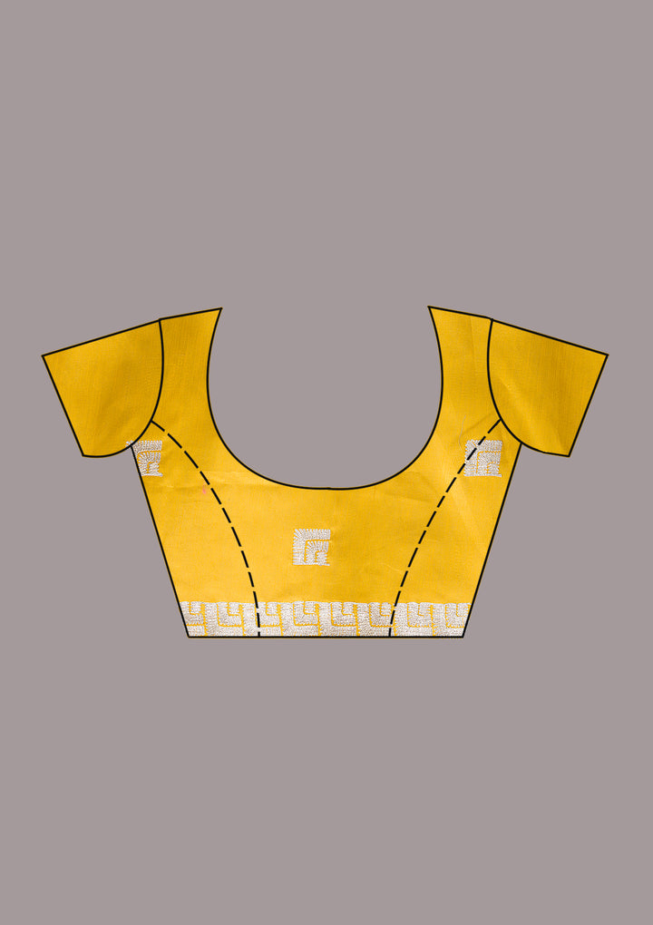 Mustard Zariwork Semi Crepe Saree