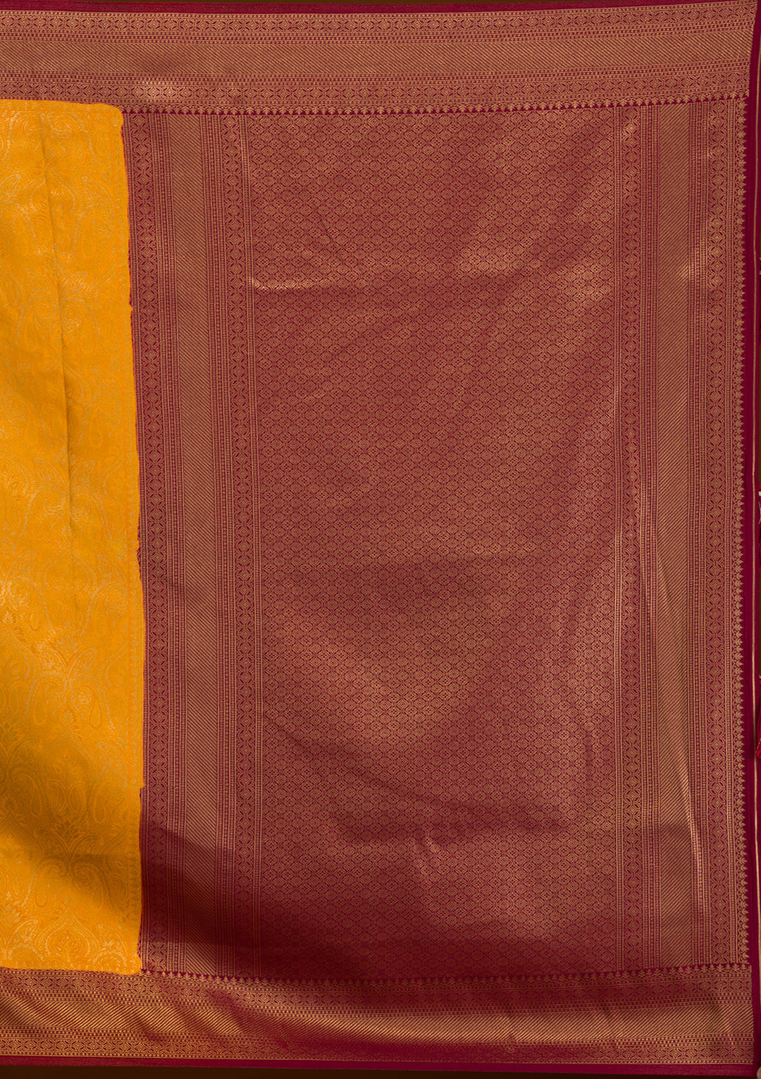 Mustard Zariwork Soft Silk Saree