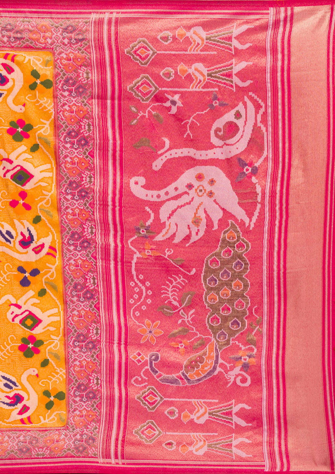Mustard Zariwork Soft Silk Saree