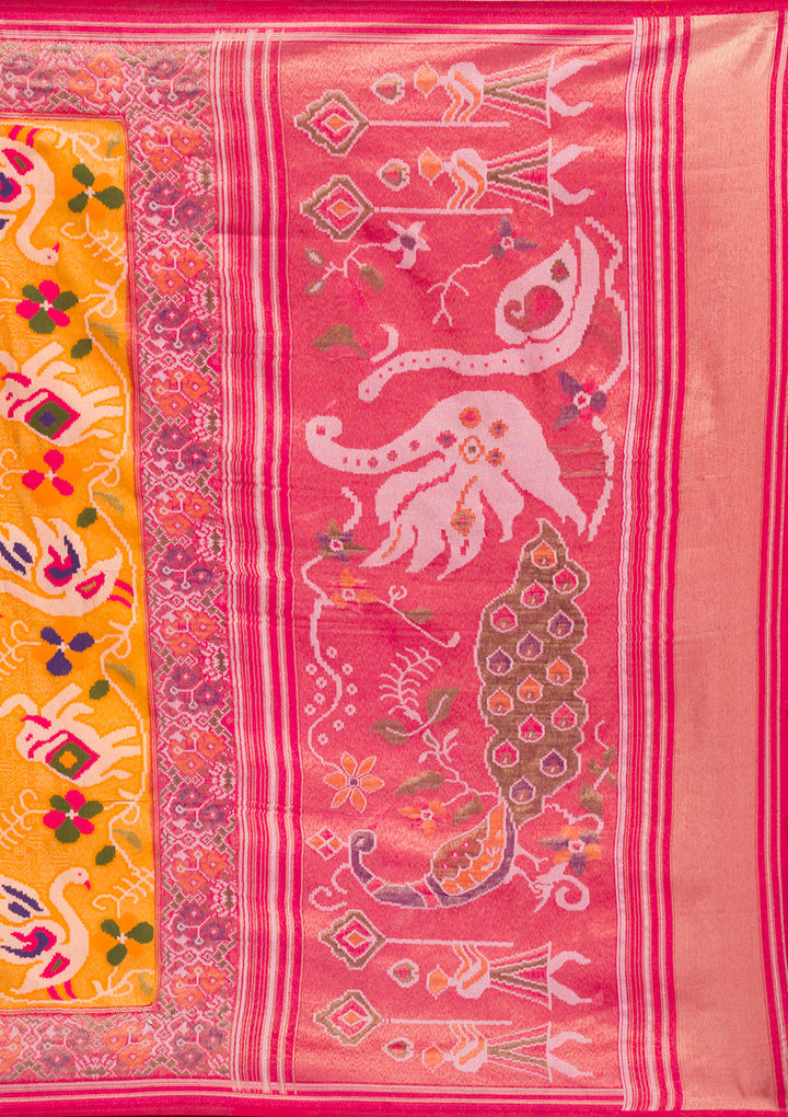 Mustard Zariwork Soft Silk Saree
