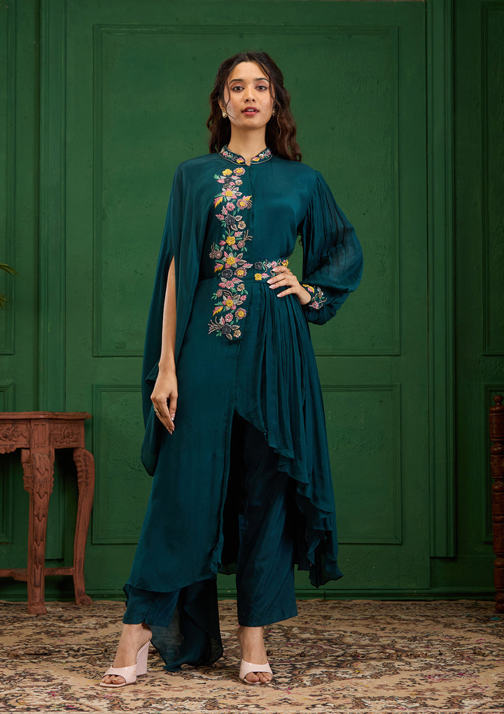 Navy Blue Cutdana Georgette Readymade Salwar Suit