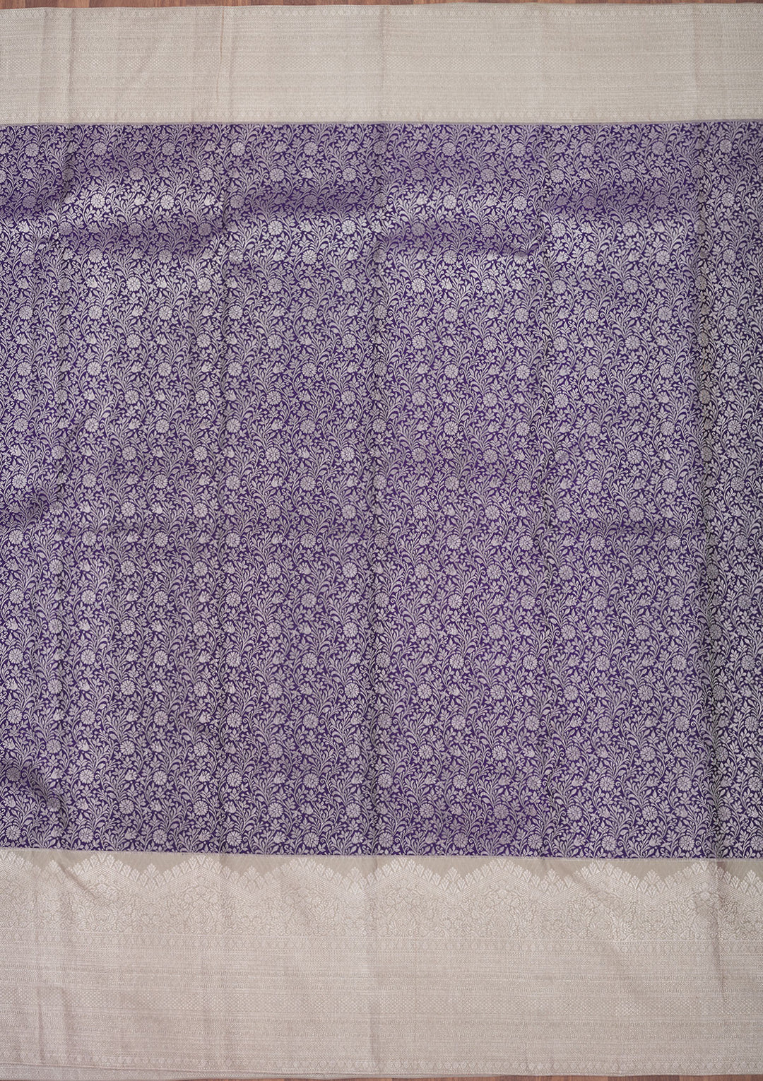 Navy Blue Zariwork Pure Silk Saree