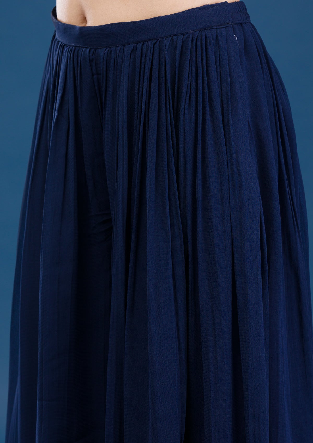 Navy Blue Cutdana Georgette Readymade Salwar Suit