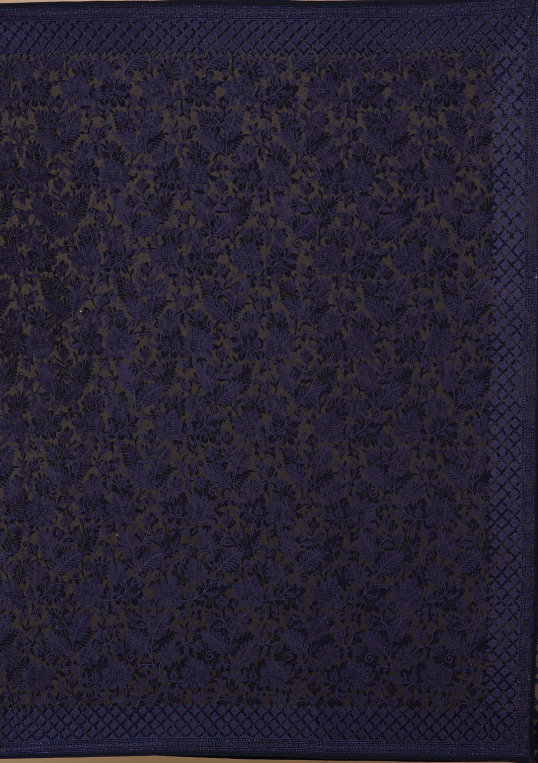 Navy Blue Threadwork Georgette Saree