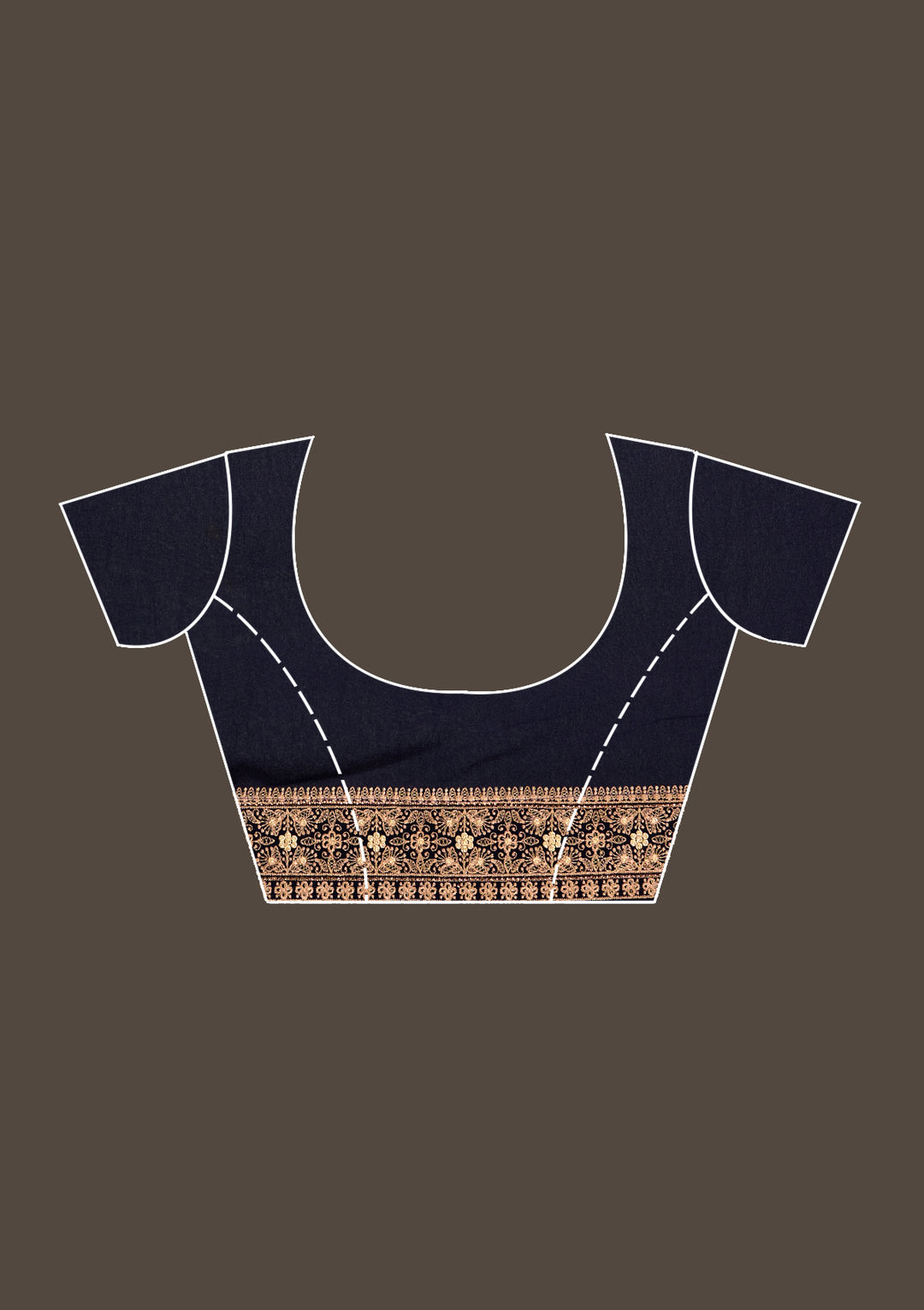 Navy Blue Zariwork Georgette Saree