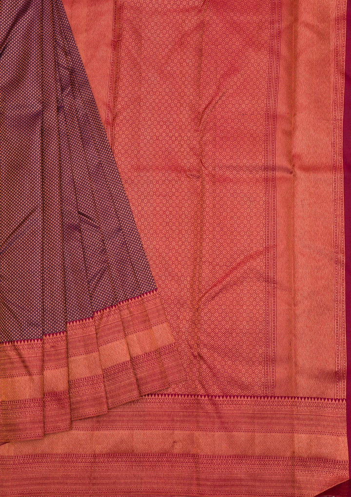 Navy Blue Zariwork Kanjivaram Pure Silk Saree