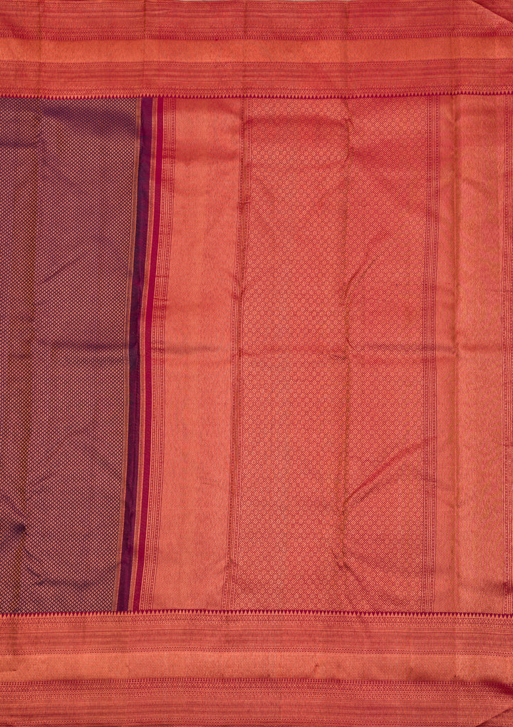 Navy Blue Zariwork Kanjivaram Pure Silk Saree