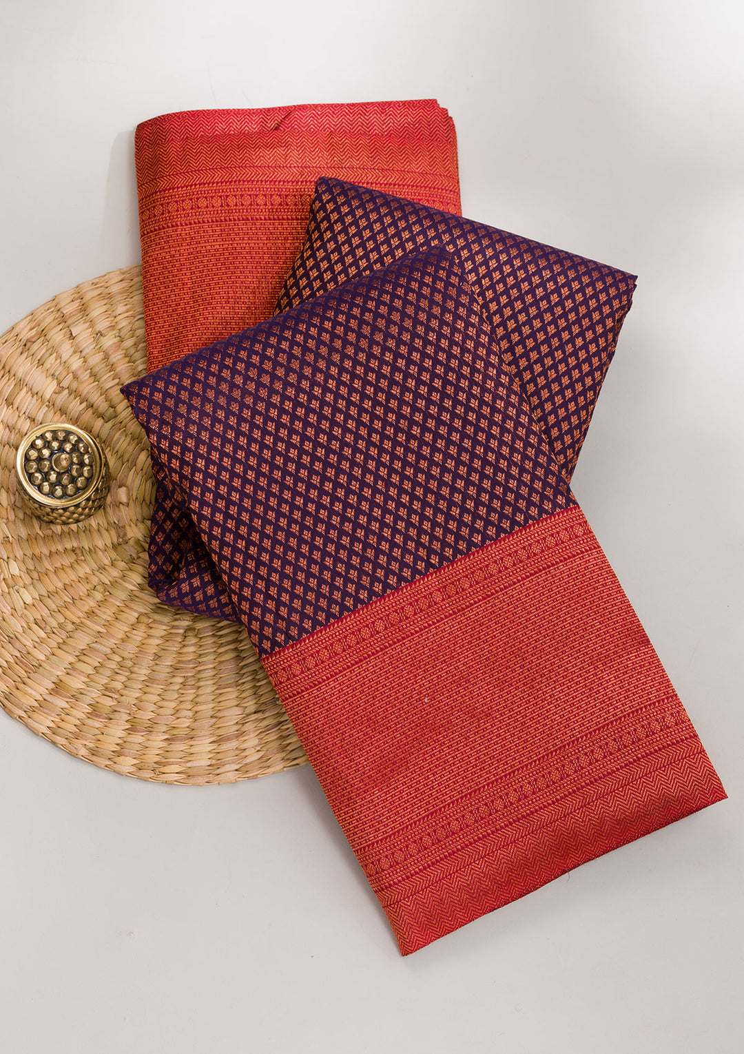 Navy Blue Zariwork Pure Silk Saree-Koskii
