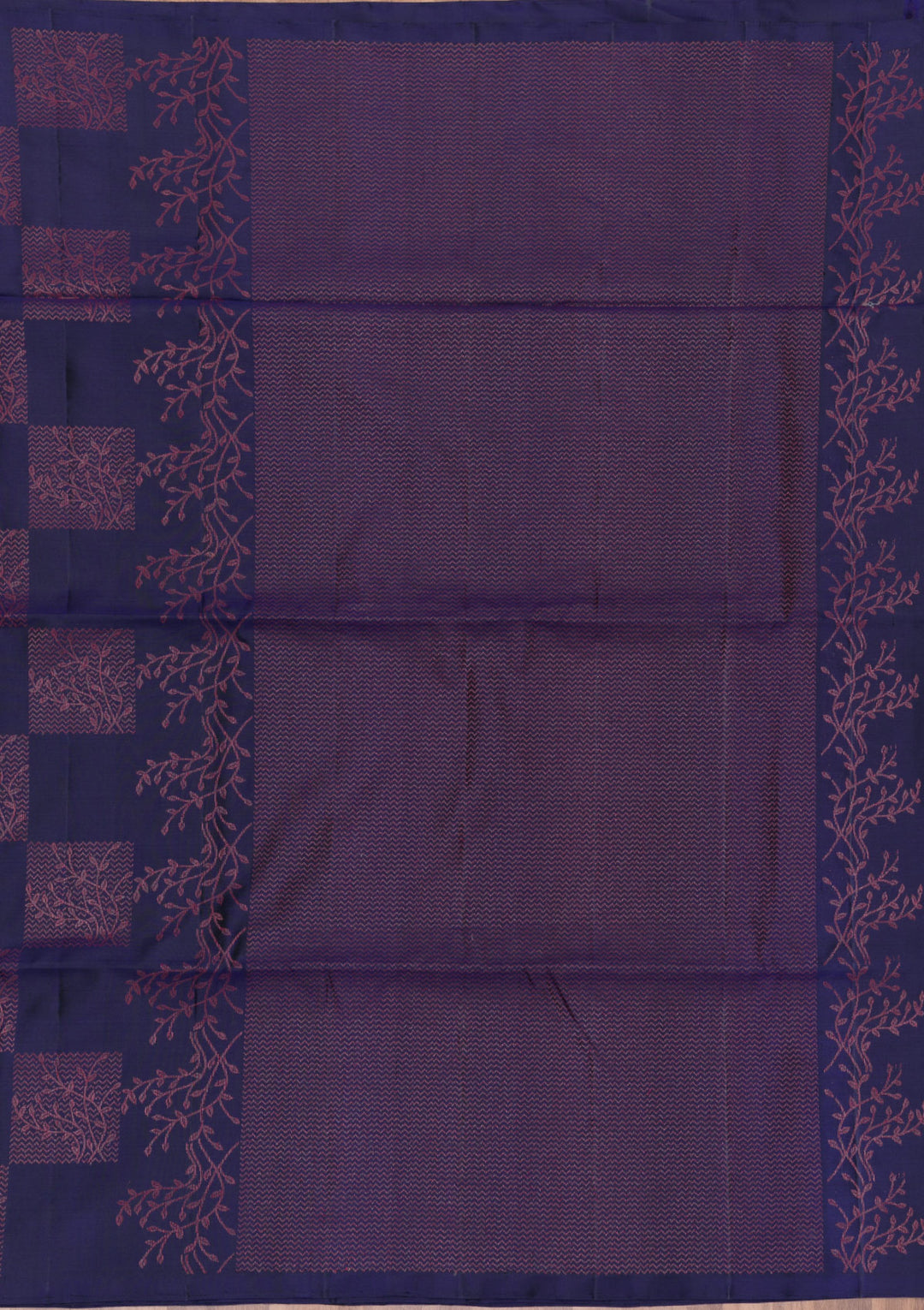 Navy Blue Zariwork Pure Silk Saree