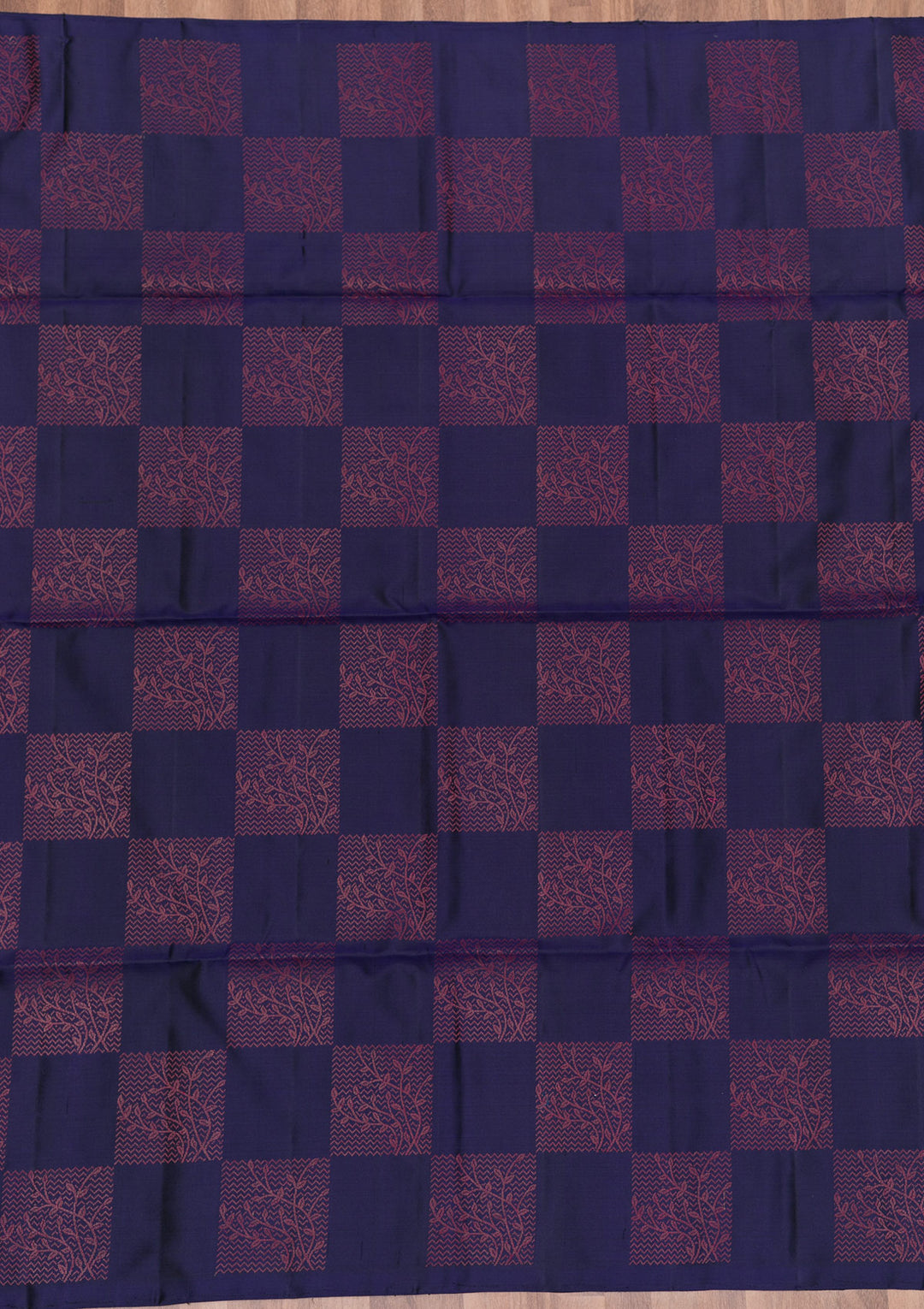 Navy Blue Zariwork Pure Silk Saree