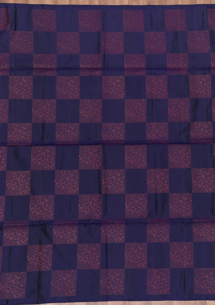 Navy Blue Zariwork Pure Silk Saree