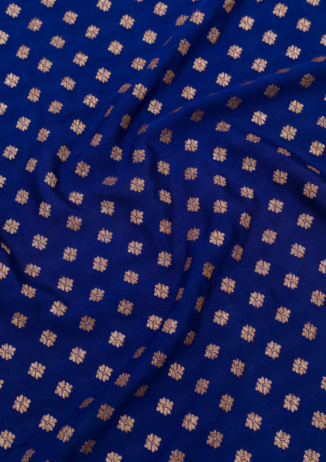 Navy Blue Zariwork Pure Silk Saree