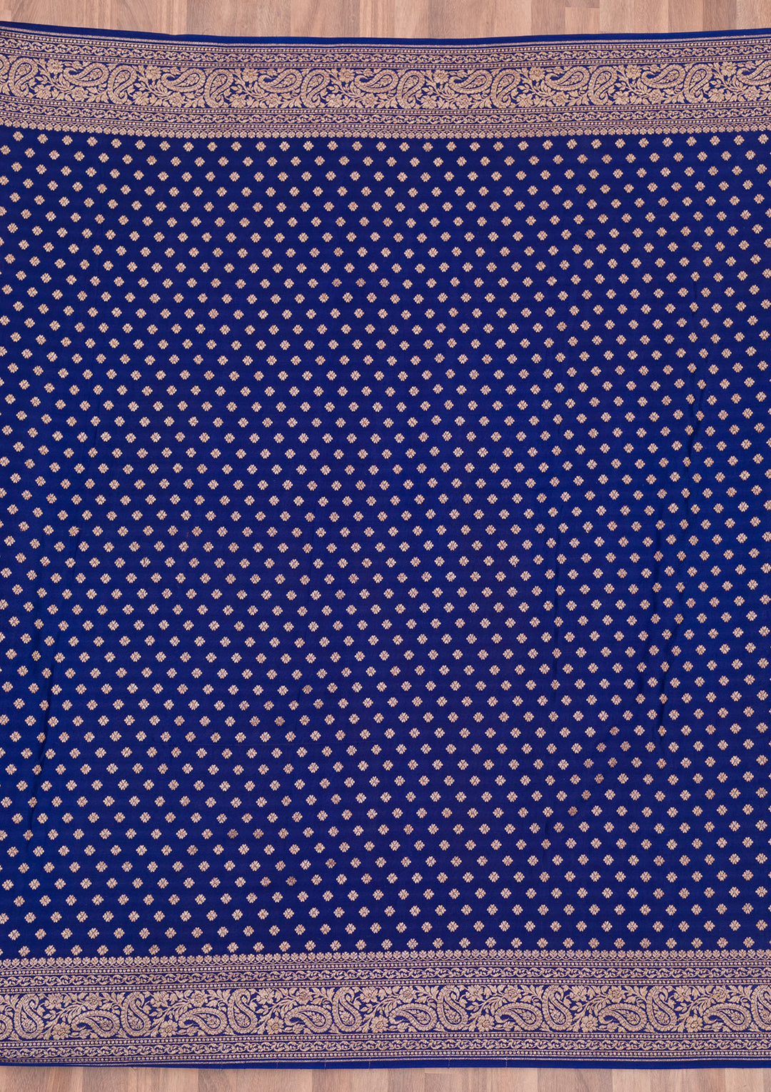 Navy Blue Zariwork Pure Silk Saree