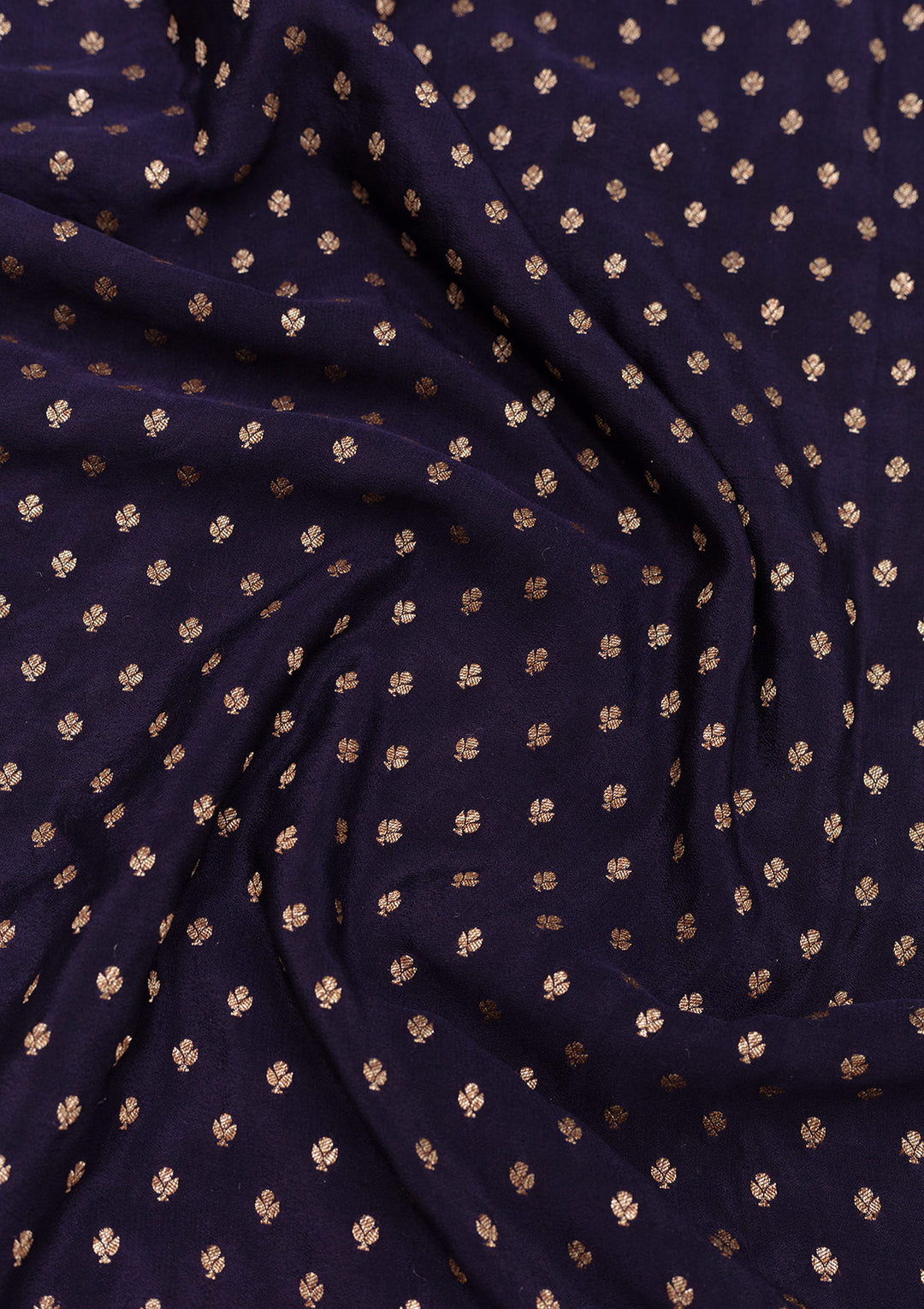 Navy Blue Zariwork Pure Silk Saree