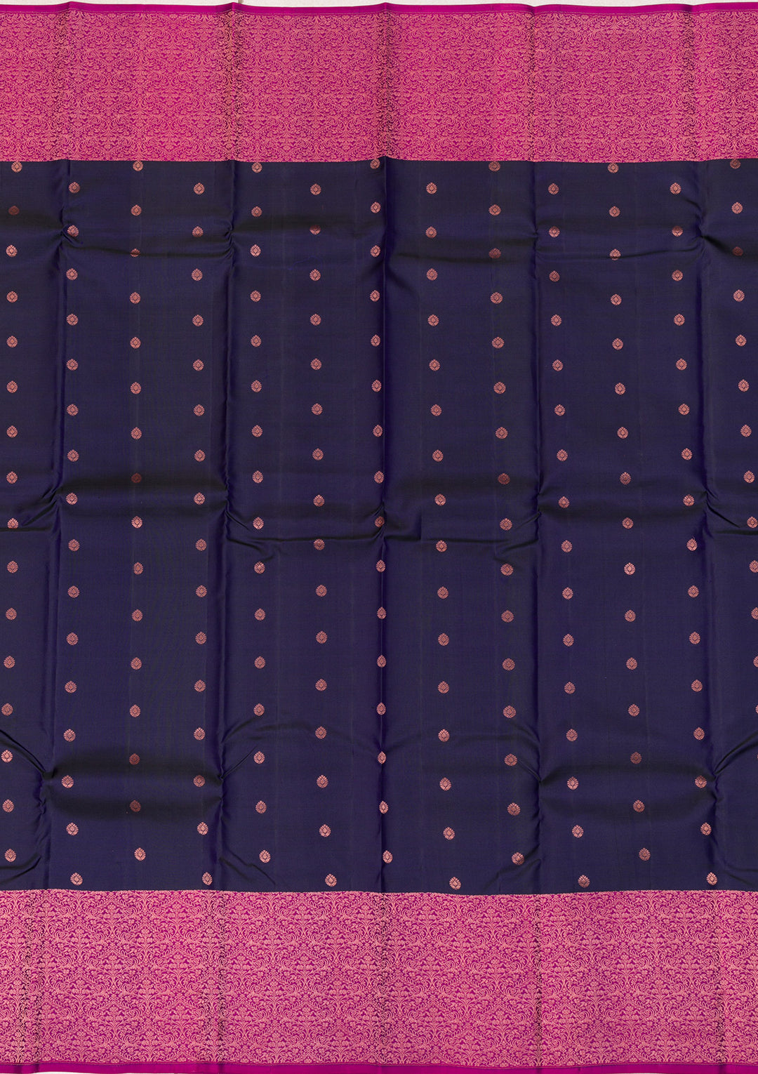 Navy Blue Zariwork Kanjivaram Pure Silk Saree
