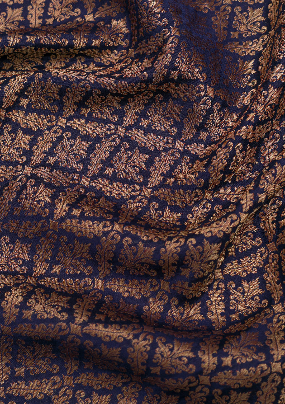 Navy Blue Zariwork Banarasi Pure Silk Saree