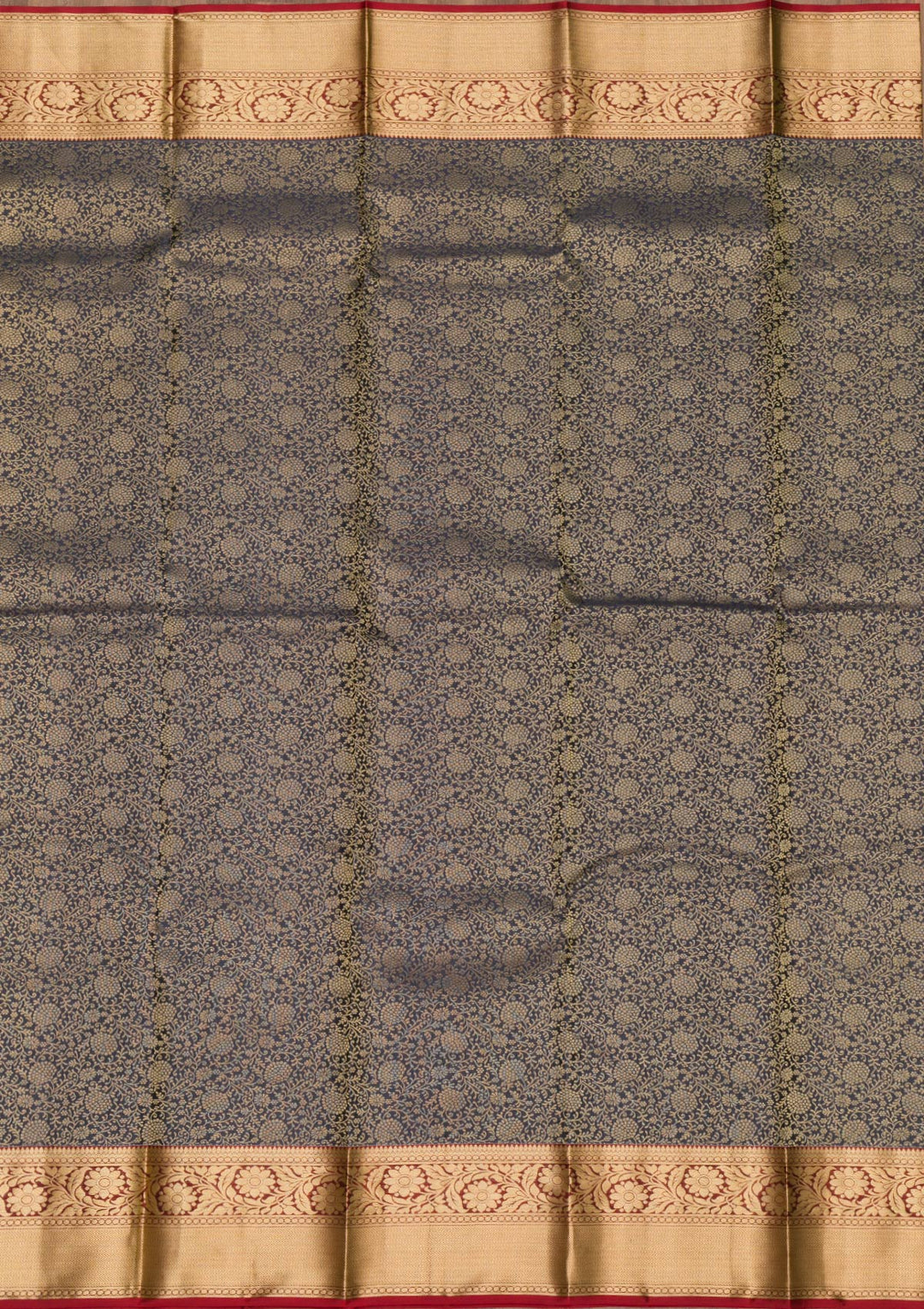 Navy Blue Zariwork Pure Silk Saree