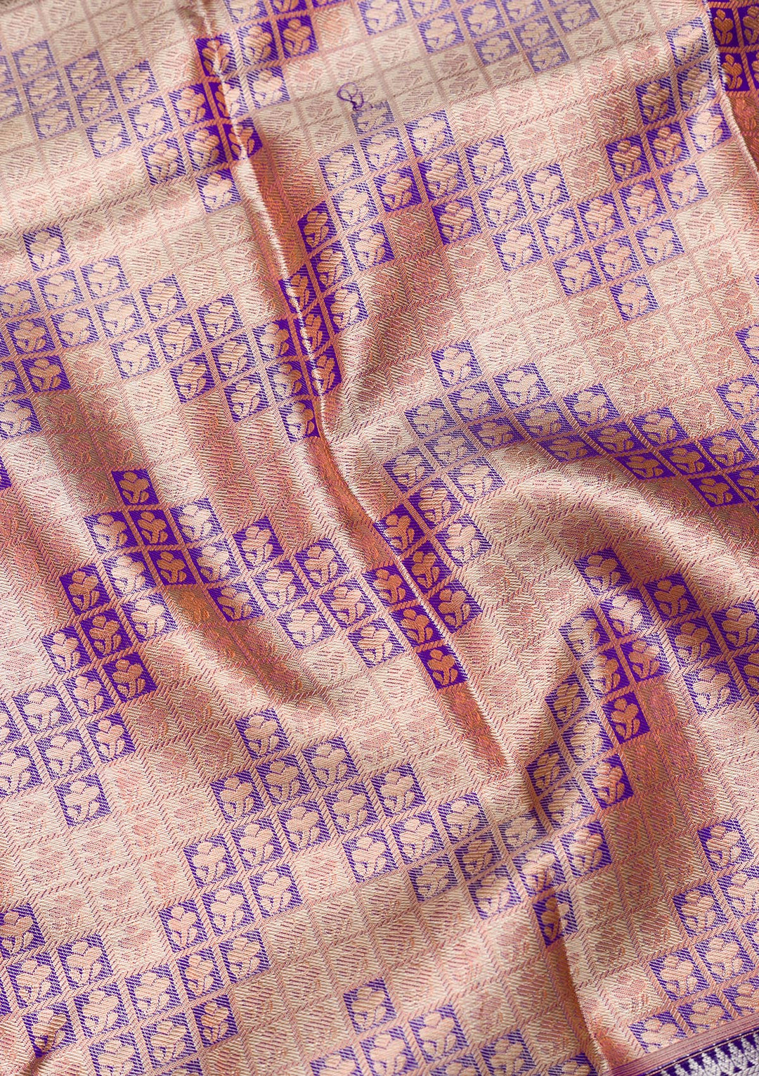 Navy Blue Zariwork Kanjivaram Pure Silk Saree