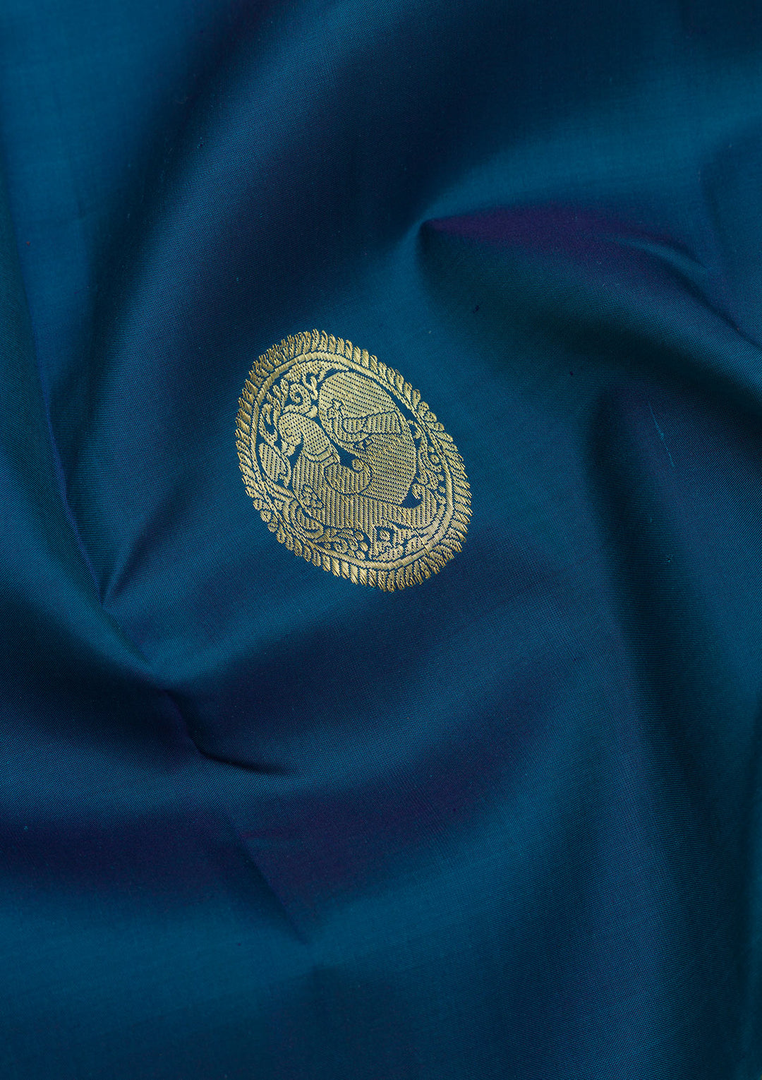 Navy Blue Zariwork Pure Silk Saree