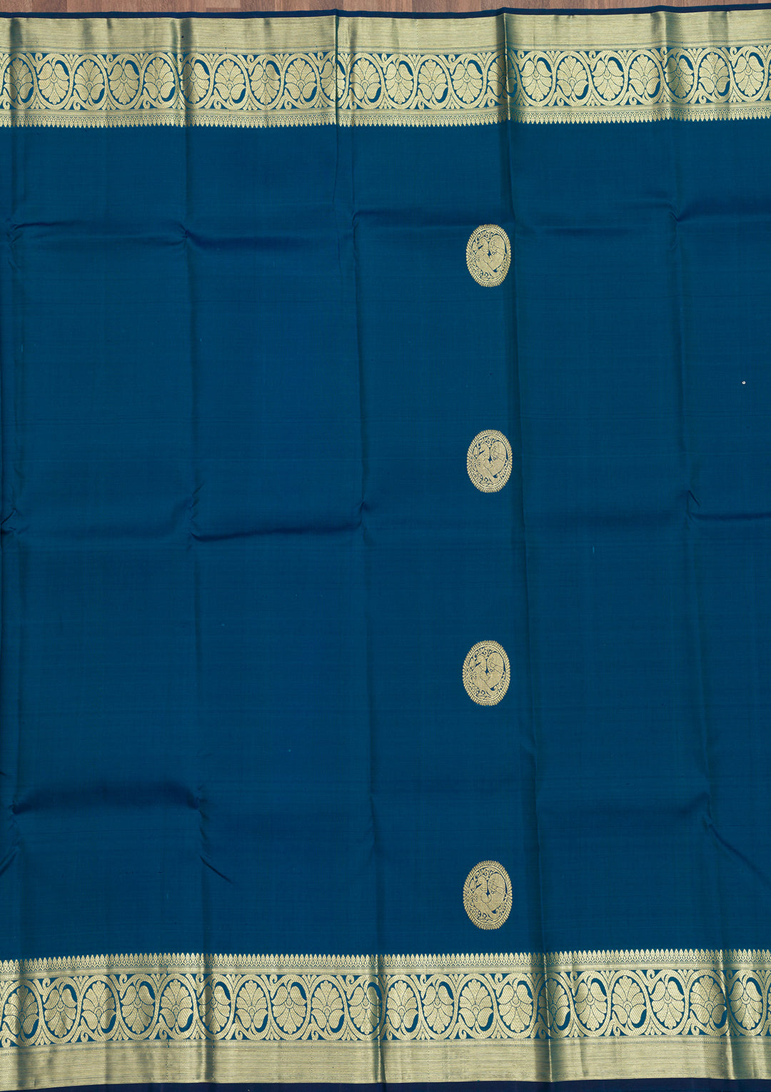 Navy Blue Zariwork Pure Silk Saree