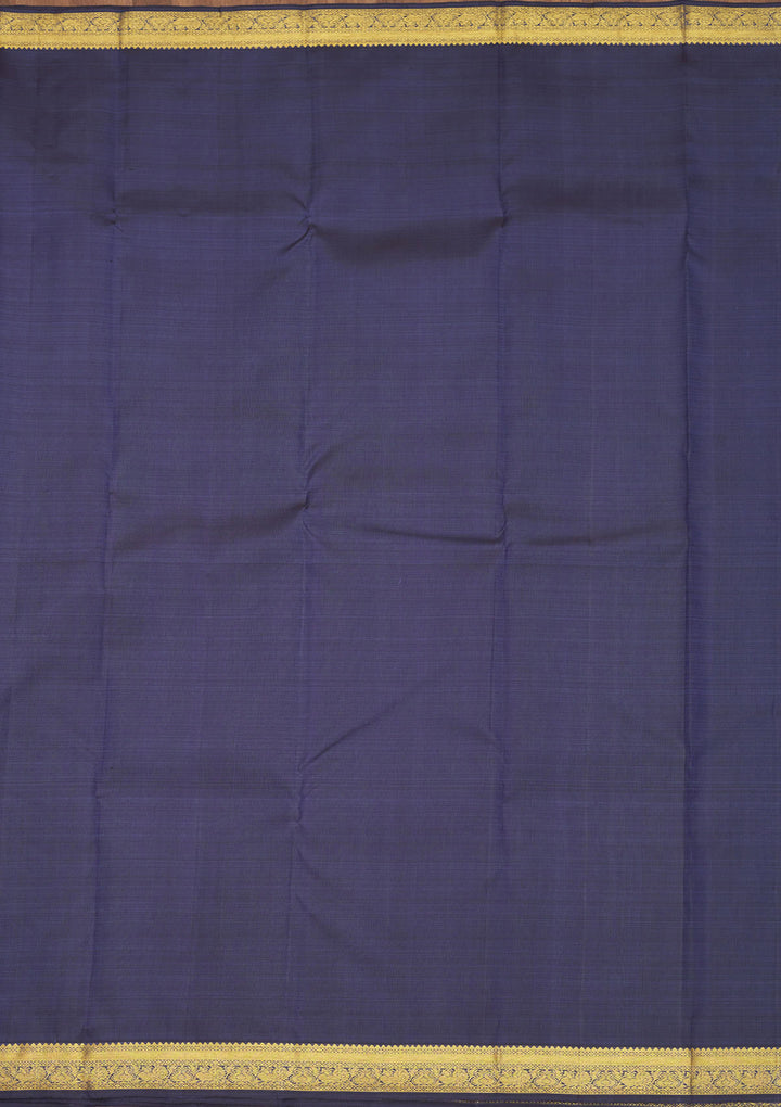 Navy Blue Zariwork Pure Silk Saree