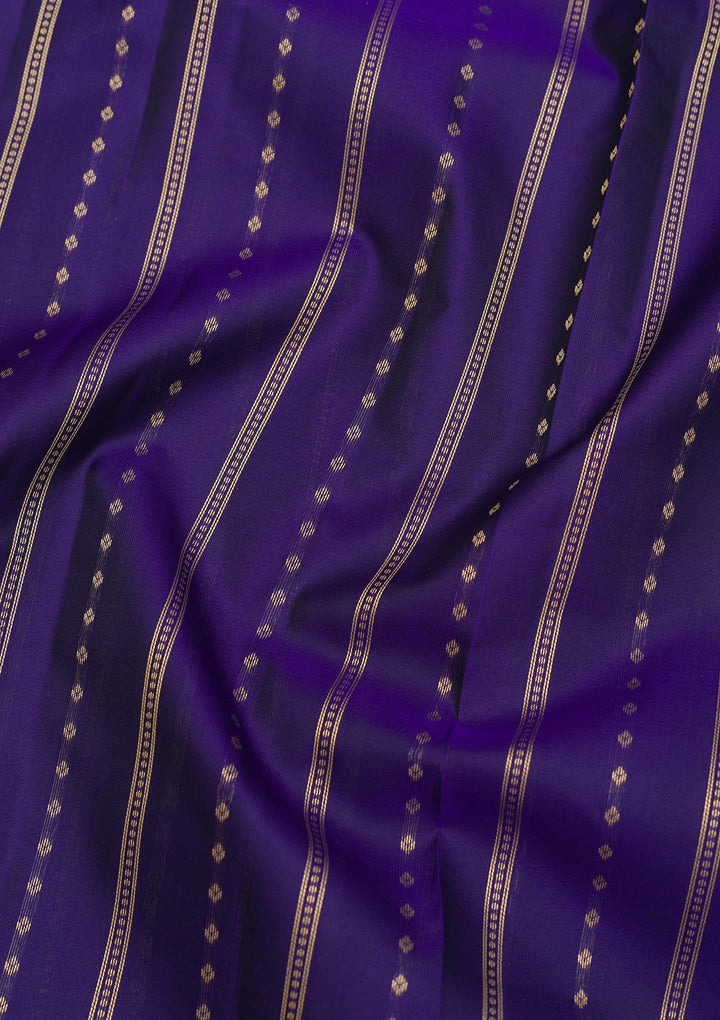 Navy Blue Zariwork Pure Silk Saree