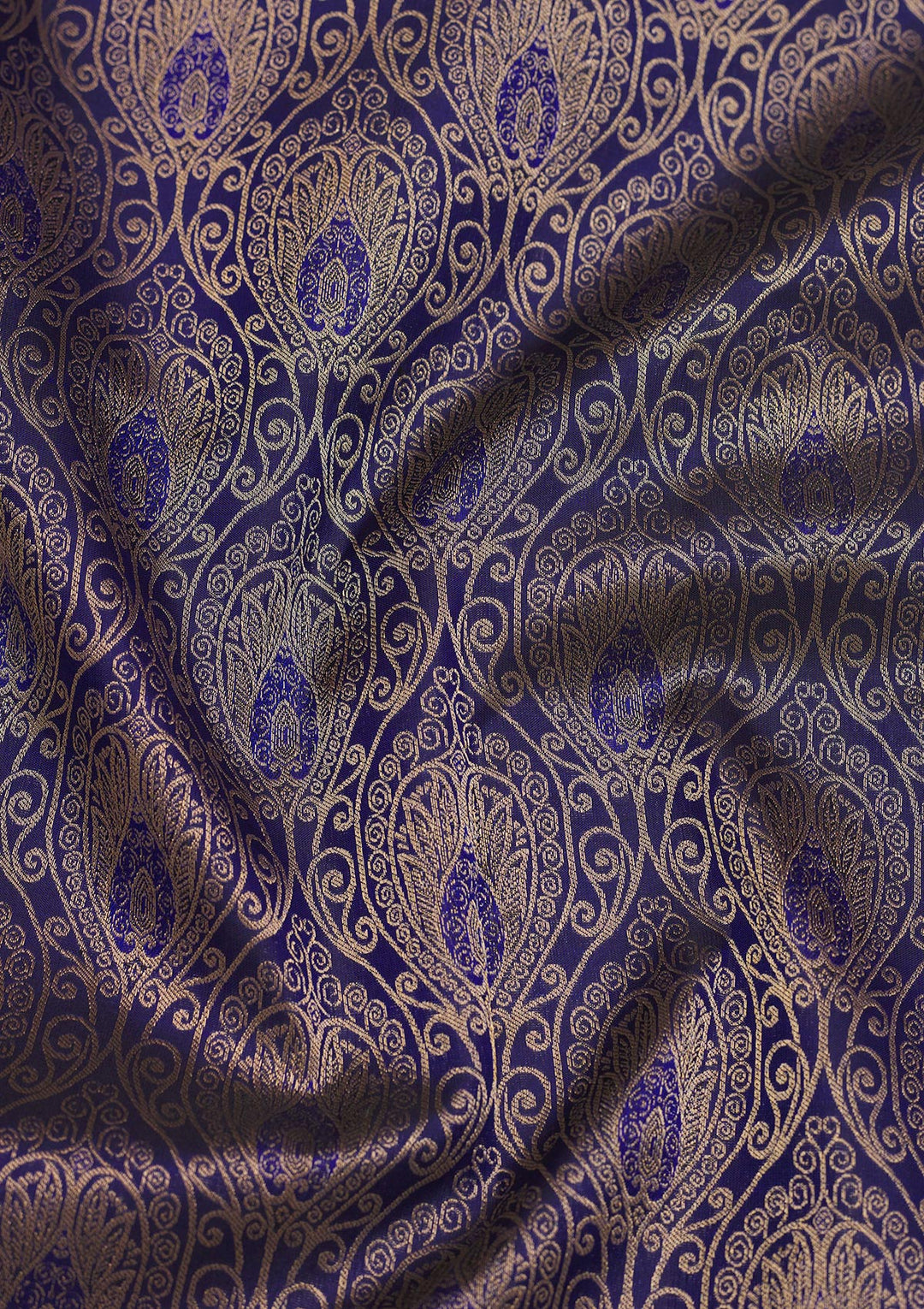 Navy Blue Zariwork Pure Silk Saree