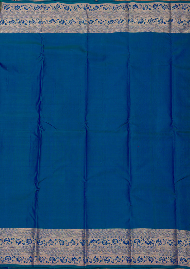 Navy Blue Zariwork Pure Silk Saree