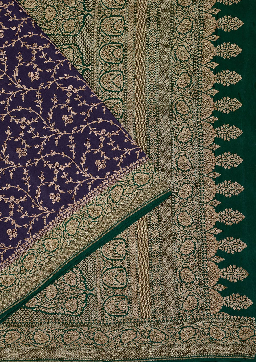 Navy Blue Zariwork Pure Silk Saree