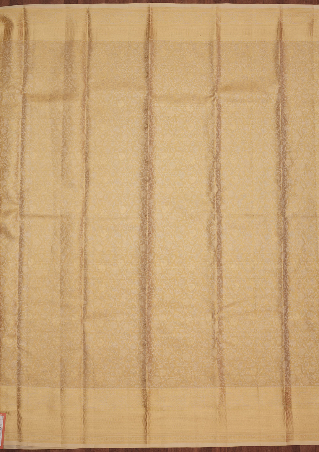Off White Zariwork Pure Silk Saree