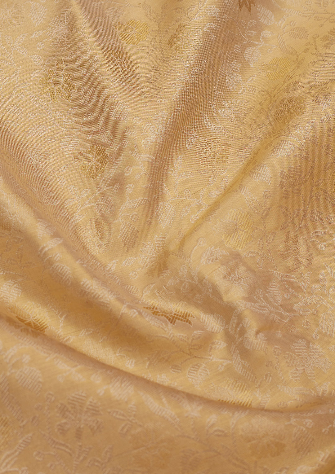 Off White Zariwork Pure Silk Saree