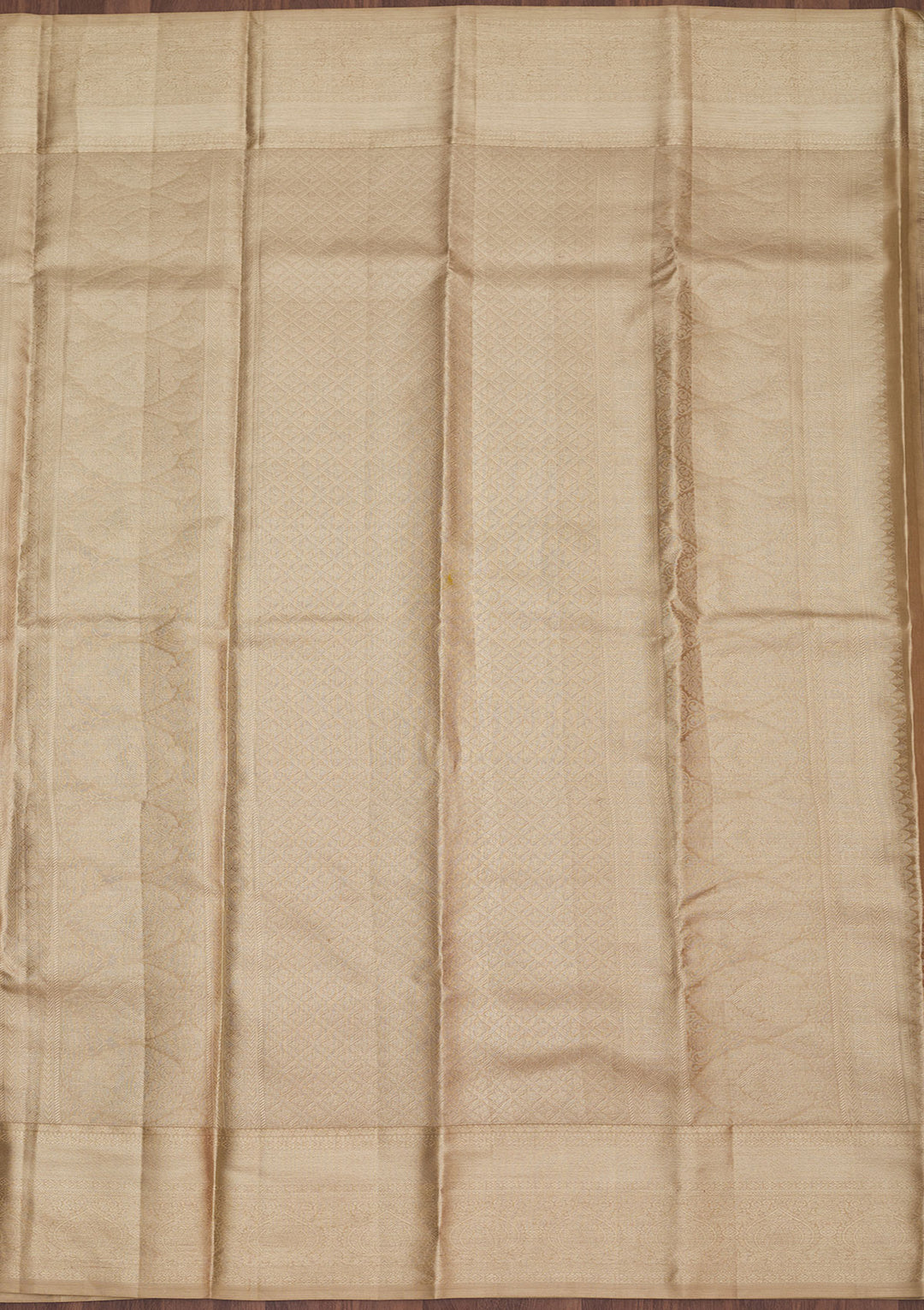 Off White Zariwork Pure Silk Saree