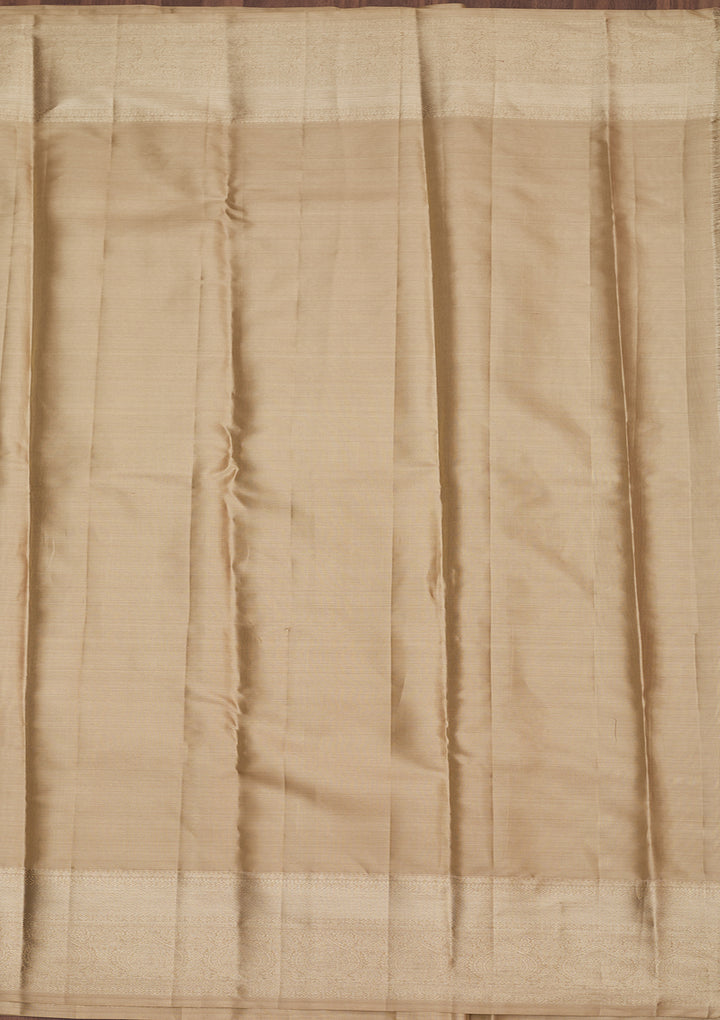 Off White Zariwork Pure Silk Saree