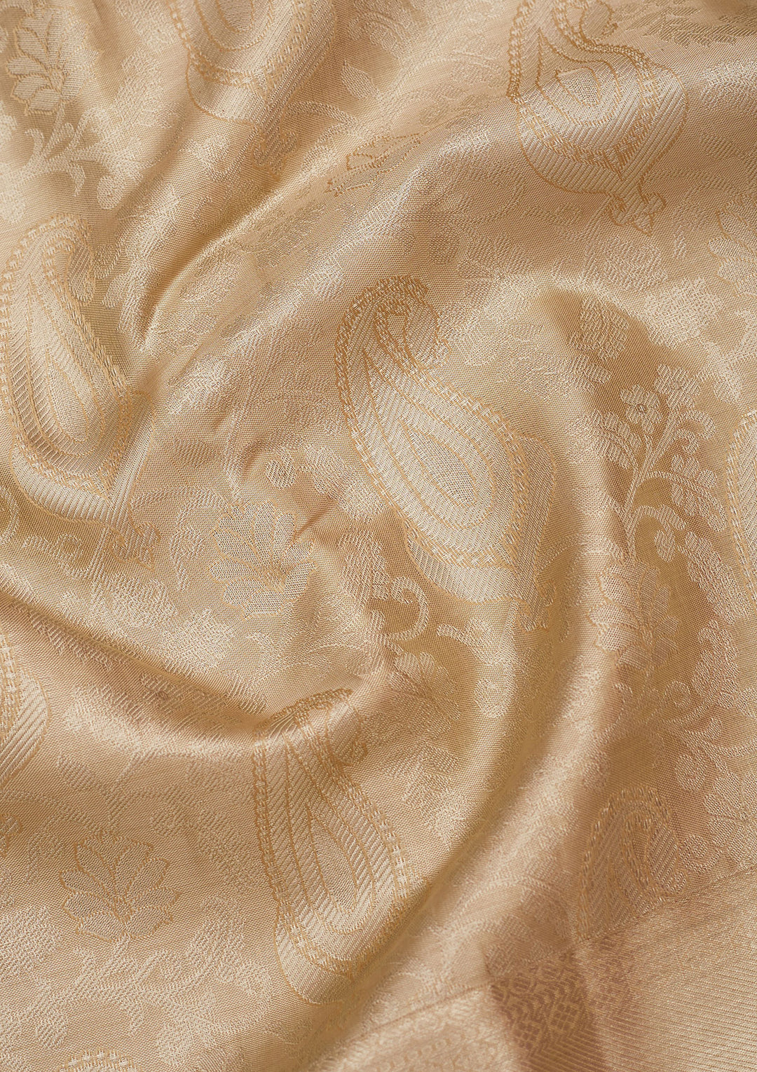 Off White Zariwork Pure Silk Saree