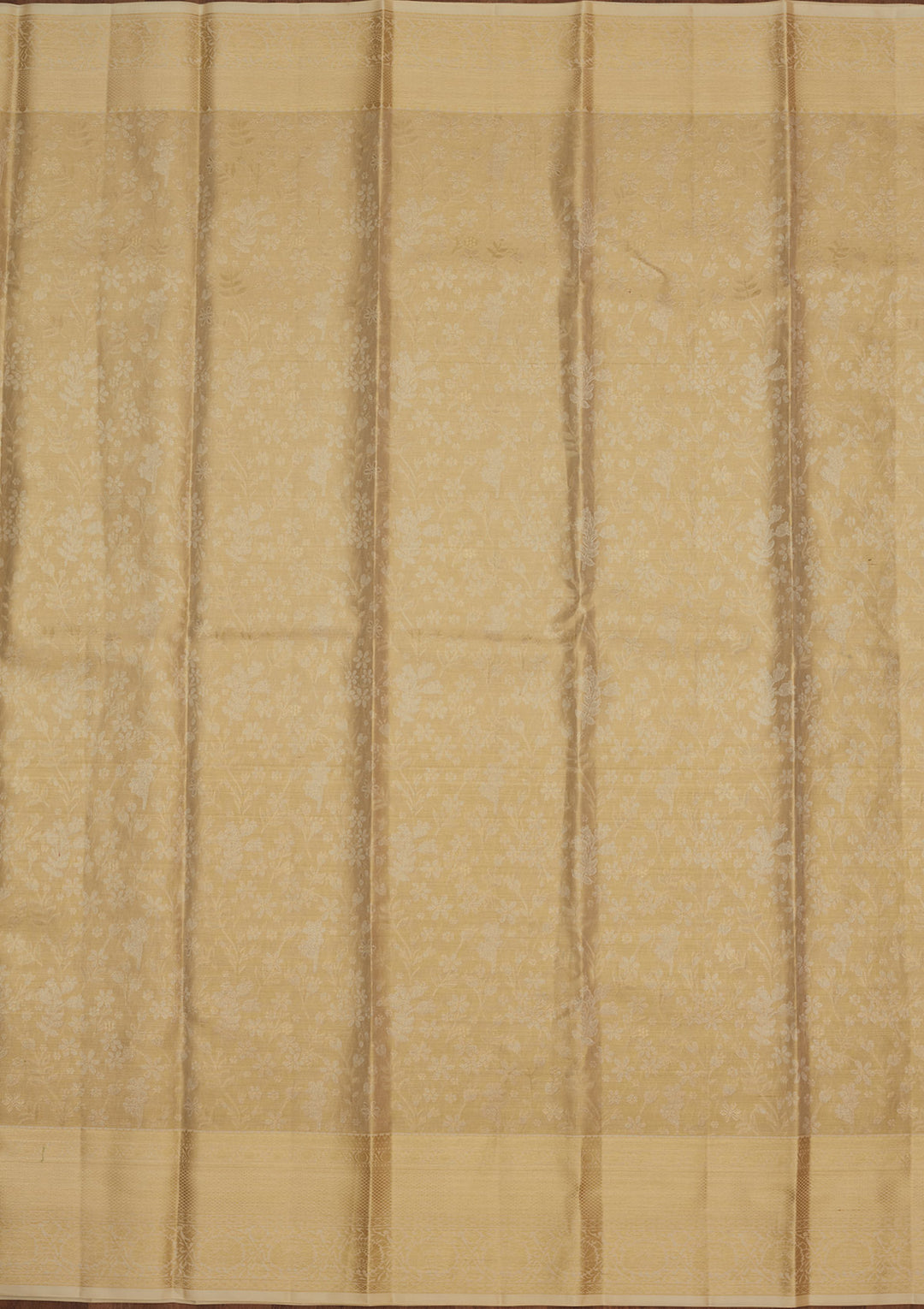 Off White Zariwork Pure Silk Saree