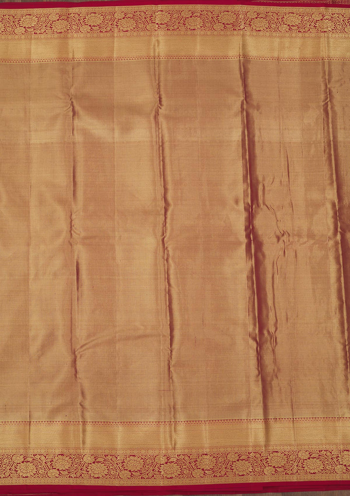 Off White Zariwork Pure Silk Saree